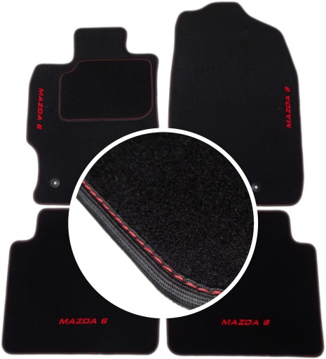 MAZDA 6 GH 2008-2013г. коврики CLASSIC + вышивка CH4