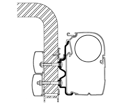 307965 - 5/8 серия Hymer 4.5 M настенный тент адаптер