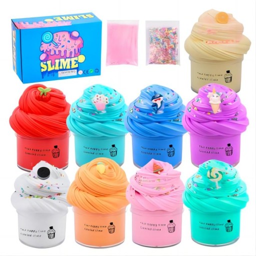 6 шт Fluffy Floam Slime для зняття стресу