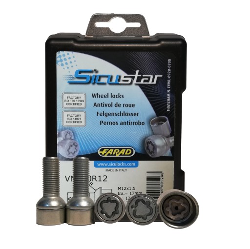 Кріпильні гвинти SICUSTAR 12x1, 5x40 куля K. 17