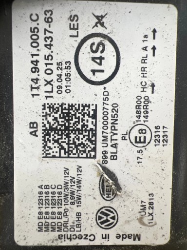 light left VW ID BUZZ 1T4941005C Full Led