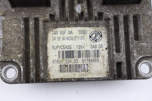 FIAT DOBLO und Computer Bedienteil DES MOTORS 1.4 51784959 IAW5SF.MA 6160122403