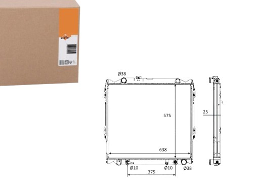 NRF58648/RS7 - РАДІАТОР ДВИГУНА NRF NRF, 58648