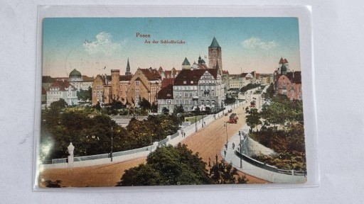 Pohľadnica Poznań posen an der schlobrucke