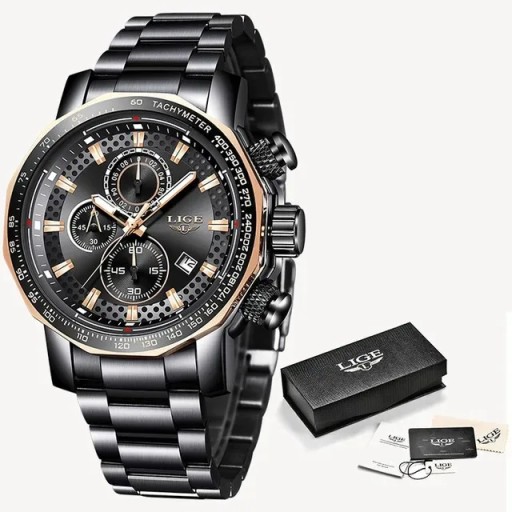 New LIGE Men Watches Waterproof Date Brand Clock Luxury Large Dial ...