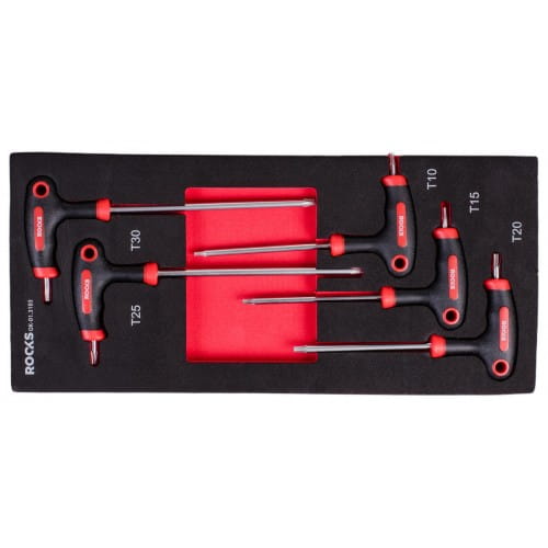 НАБОР шестигранных ключей TORX с ручкой, 5 шт.