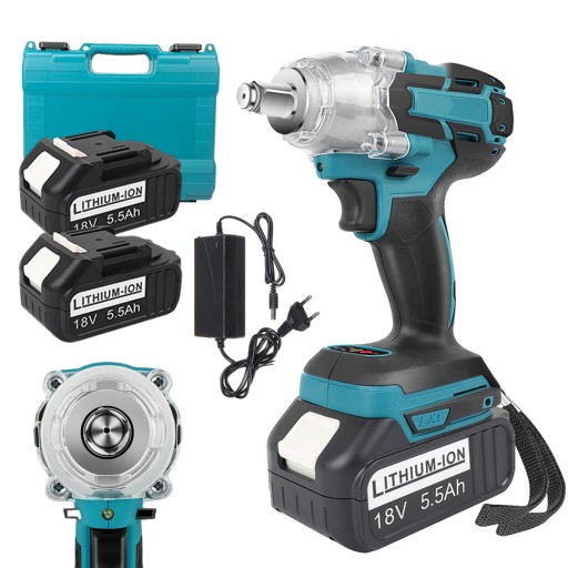 АКУМУЛЯТОРНИЙ БЕЗЩІТКОВИЙ УДАРНИЙ КЛЮЧ ДЛЯ АКУМУЛЯТОРА MAKITA 18V 650NM 1/2''