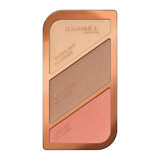 Rimmel Paleta na kontúrovanie tváre 3v1 002 Coral