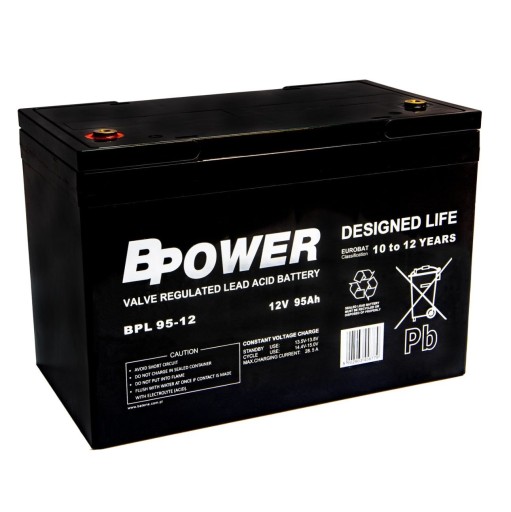Bpower bpl95-12 95ah agm 12v ups батарея сигналізації на 10-12 років