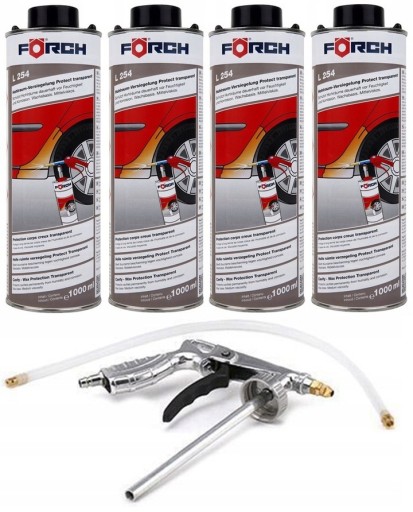 ЗАСІБ ДЛЯ ОБСЛУГОВУВАННЯ ЗАКРИТОГО ПРОФІЛЮ FORCH 1л 4 ШТ + ПІСТОЛЕТ