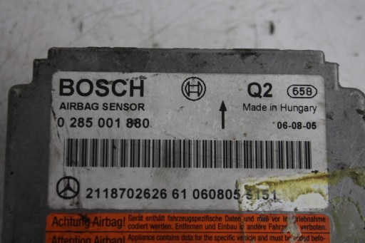 modulo SENSOR airbag 2118702626 MERCEDES CLS C219