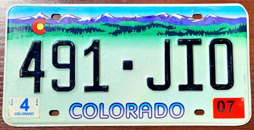 Colorado 2007 - номерний знак США