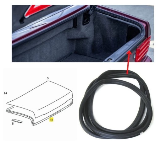 CFS.MB129.14001 - Прокладка Крышки Багажника Mercedes R129