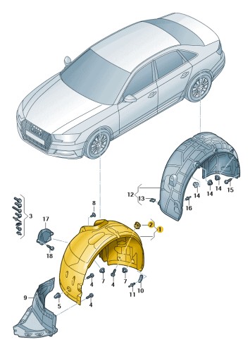 8W6821171C - АРКА КОЛЕС ПЕРЕДНЯЯ ЛЕВАЯ AUDI A5 B9 ОРИГИНАЛЬНЫЙ ДИЛЕР