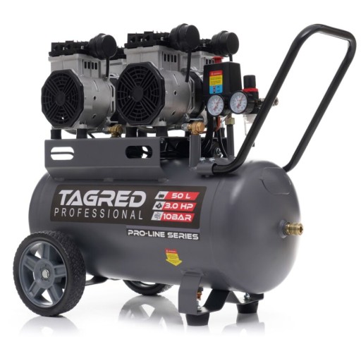 Компресор Безмасляний компресор 4T 50L 3000W R4 10BAR TA3385