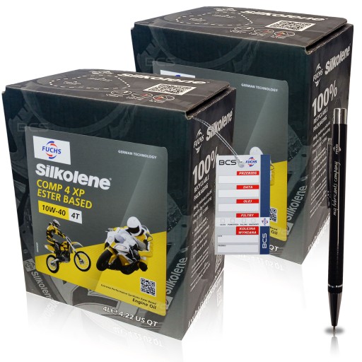 8 ЛІТРІВ FUCHS SILKOLENE COMP 4 10W40 XP МОТОРНА МАСТИЛА ДЛЯ МОТОЦИКЛІВ 8 л