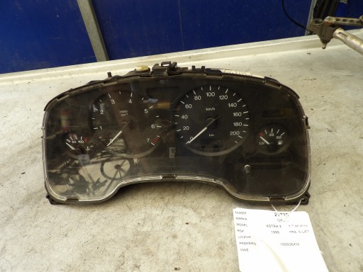 Opel Astra II G dials, liczniki 1,2B