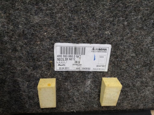 AUDI A8 4H D4 boot upholstery right 4H0863880D