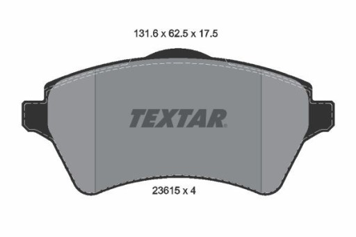 TEXTAR 2361501 КОЛОДКИ ТОРМОЗНЫЕ изображение 1