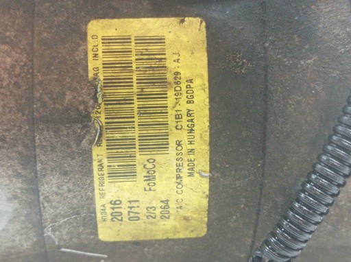 compressor of the air conditioning C1B1-19D629-AJ 1.0 ECOBOOST Ford Transit Courier and