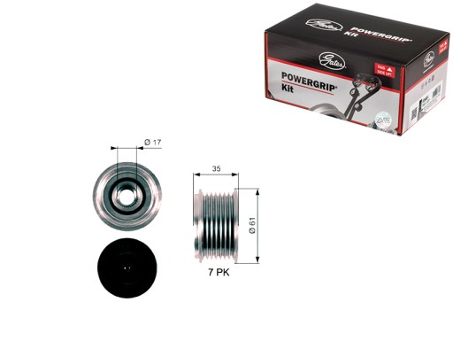 OAP7095 - Шків генератора audi q7 porsche cayenne macan vw phaeton t