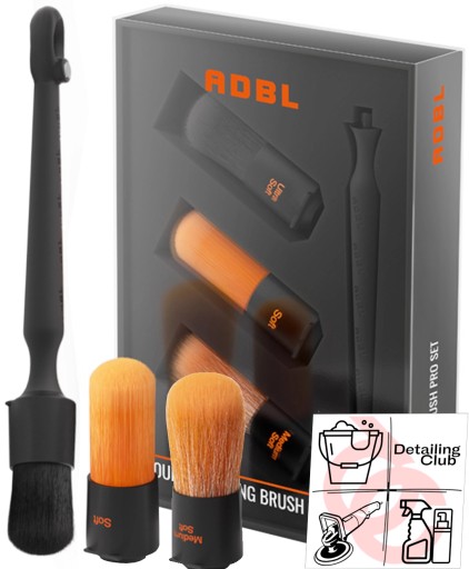 ADBL Round Detailing Set Набір із 3 автомобільних щіток