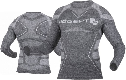 Термосорочка з довгим рукавом Högert Technik OSTE, сіра, розмір XL/XXL