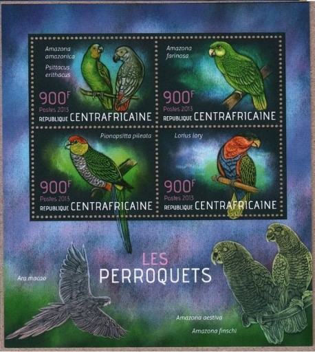 CENTRAL AFRICA 2013 MNH BIRDS FAUNA