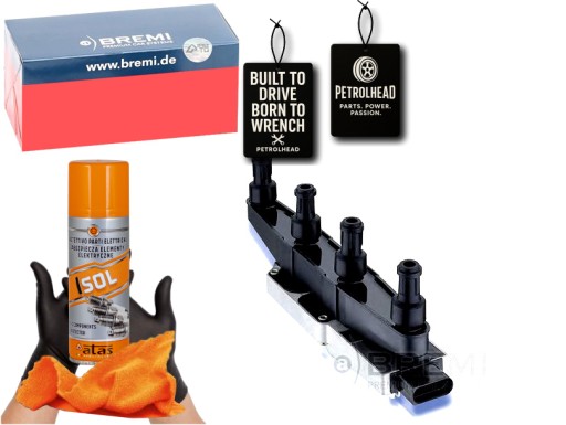 BMI20450#ECS-PCP+K - Катушка зажигания skoda fabia 1.0 1.4 99-03 bremi #petrolhead pro+ kit4