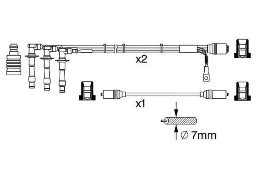 Кабели зажигания 0 986 356 373 bosch porsche 911