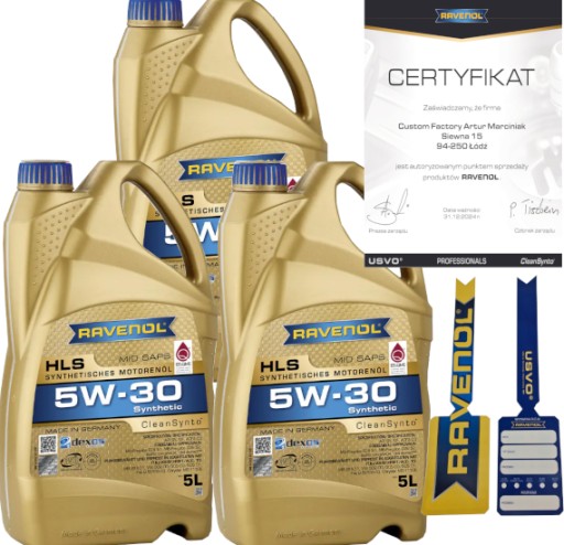 RAVENOL HLS 5W30 15L BMW LL-04 MB 229.52 GM DEXOS2 + ПОДВЕСКА