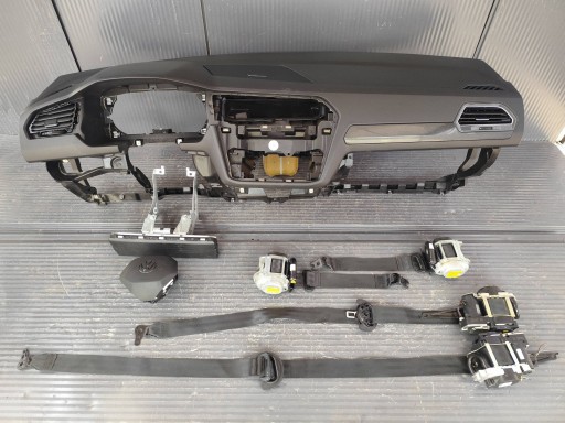 VW TIGUAN II LIFT 5NA consolle airbag cintura sicurezza anteriori KOMPLET smontaggio