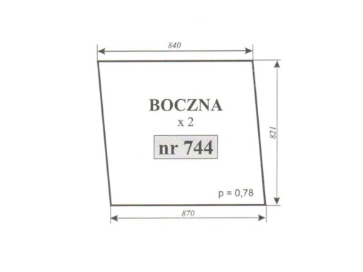 БІЧНЕ СКЛО FORTSCHRITT ZT 323A 744
