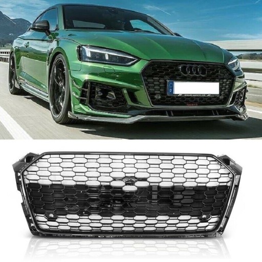 ADGR8Y01B - Решітка Audi A5 5F 8W6 16-19 RS black PDC камера
