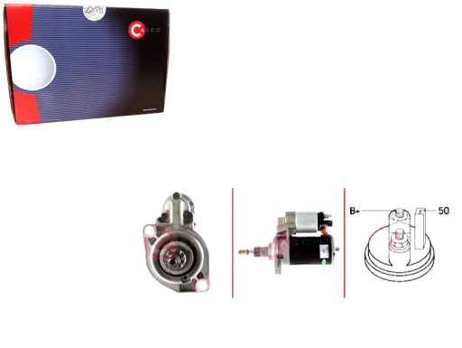 CASCST10108AS(iMOTO) - Стартер 12в 1.1квт каско + водительский комплект v37 для бардачка - направляющая при столкновении, карта управления