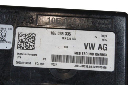 Звуковой модуль двигателя cupra born (k11) 10e035335 электрический 170 квт 2022 г.