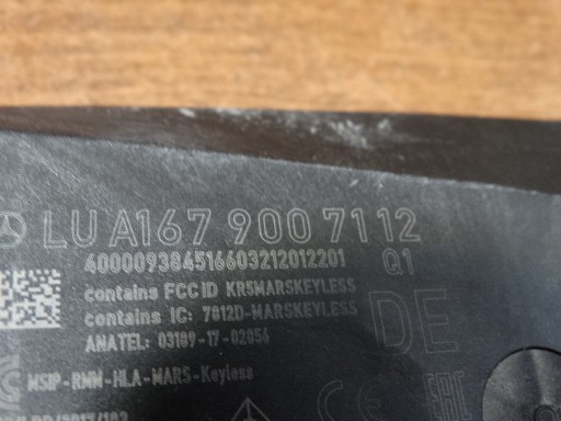IDEALNY module KEYLESS MERCEDES W118 W177 W167 1 9