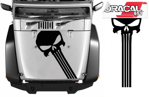 Наклейки на маску Карателя подовжені 44X120CM