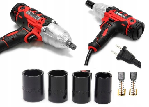 КЛЮЧ УДАРНИЙ ЕЛЕКТРИЧНИЙ ДЛЯ КОЛІС 1/2'' міцний КОМПЛЕКТ