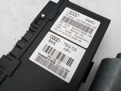Audi A8 D3 module mini motor windows right rear part 4E0959802C