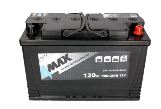/900A /12V - Аккумуляторная батарея 120AH / 900A / 12V 4MAX строительство