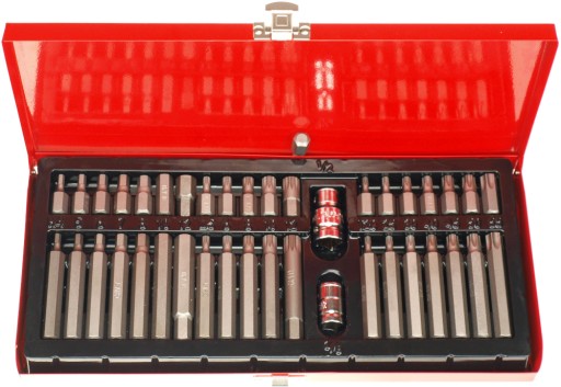 НАБОР БИТ IMBUS - TORX - ШПЛИН - КЛЮЧИ 40 ЭЛ. + МЕТАЛЛИЧЕСКАЯ КОРОБКА