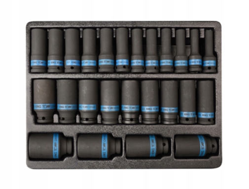 ДЛИННЫЕ УДАРНЫЕ ГОЛОВКИ 1/2 25 шт. 6-УГОЛ. 8 - 36 мм