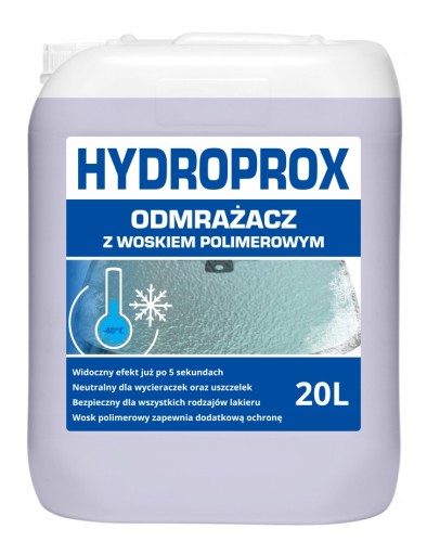 РОЗМОРИВАЛЬНИК ВІКОН HYDROPROX З ПОЛІМЕРНИМ ВОСКОМ HYDROPROX -40°C 20л