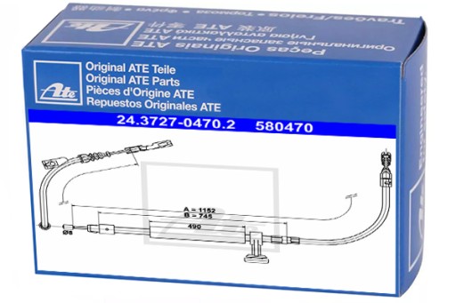 24.3727-0470.2 - Трос ручного гальма ATE для MERCEDES E 400 500
