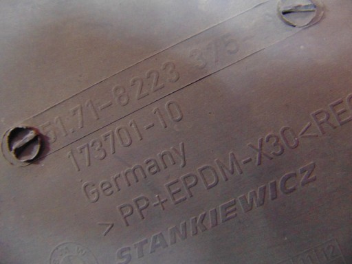 BMW 7 E65 E66 mudguard left front front 8223375