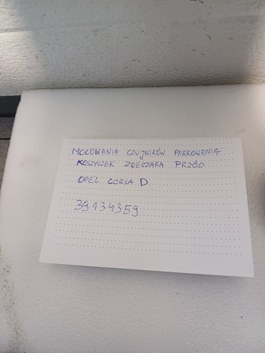 tartó CZUJNIKOW PARKOWANIA eleje KOSZYK lökhárítónak OPEL CORSA D 39134359