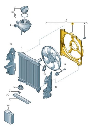1SB121205 - Кришка вентилятора VW Up!