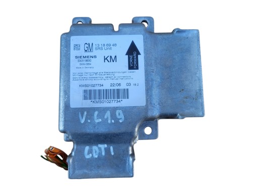 modulo SENSOR airbag OPEL VECTRA C SIGNUM 13186948