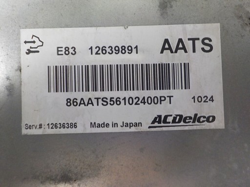 OPEL ASTRA J computer control unit 12639891 AATS